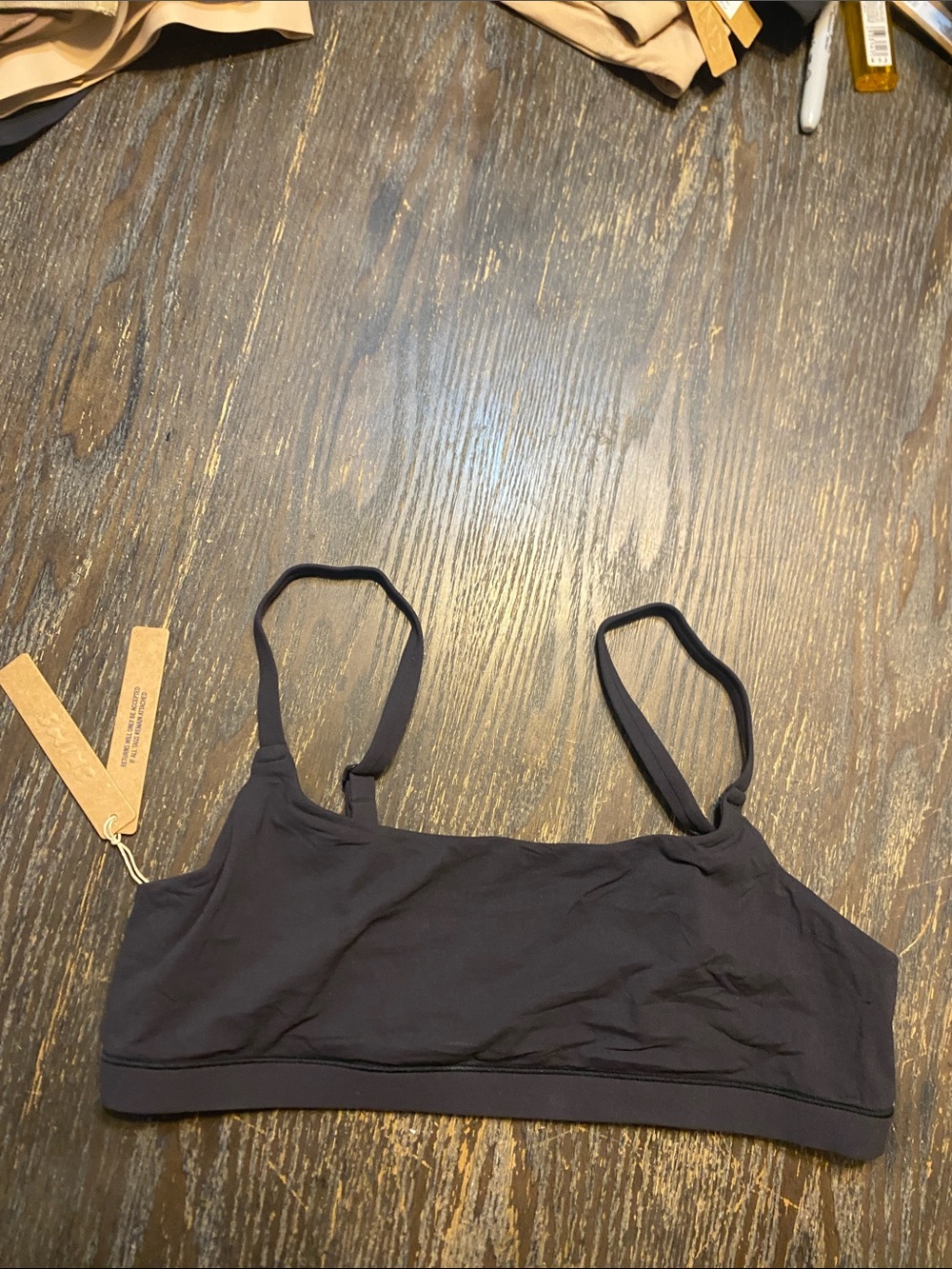 SKIMS Fits everybody scoop large NWT onyx Bralette